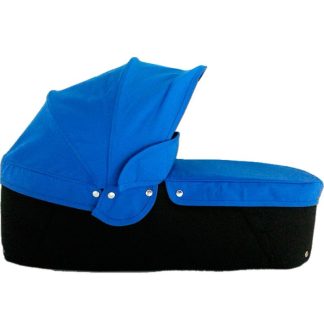 Capazo cuco base negra capota y cubre azul