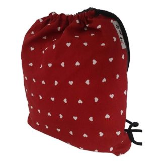 Bolsa Merienda Corazones Granates