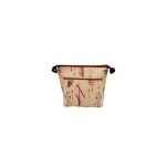 Bolso panera silla estampado plumas granate