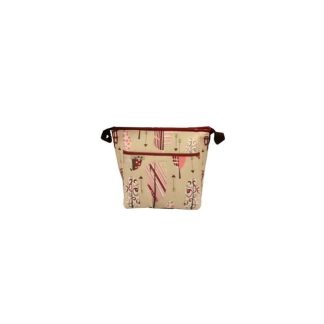 Bolso panera silla estampado plumas granate