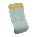 Funda recta tejido plumeti mint con canesú muselina pistacho.
