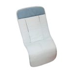 Funda recta tejido plumeti azul con canesú  napoles azul.