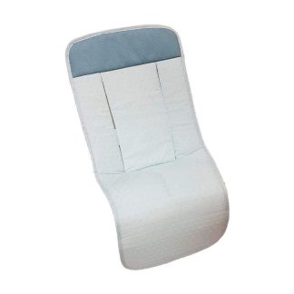 Funda recta tejido plumeti azul con canesú napoles azul.