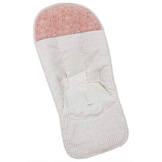 Funda universal estampado cuadros y canesú en muselina estampada arcos maquillaje.