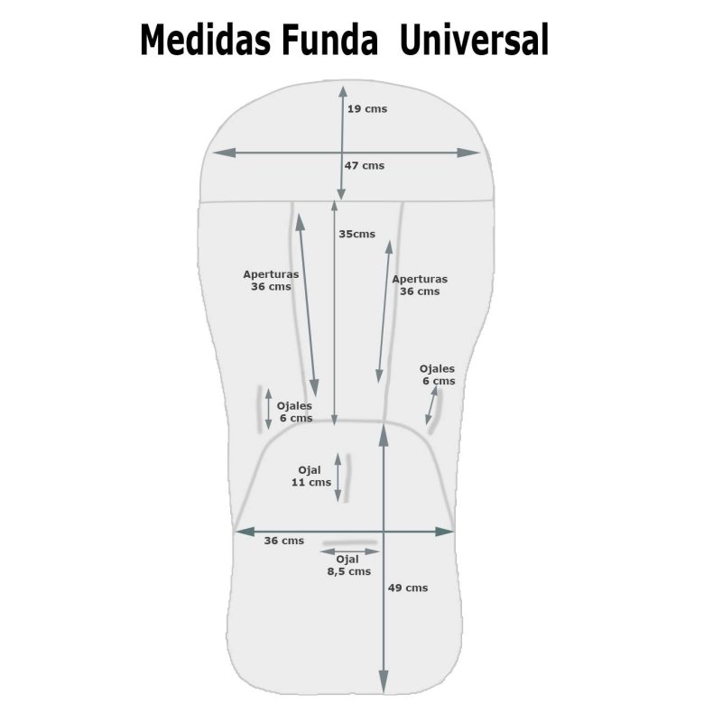 Funda Silla plumeti crudo y canesú en muselina lisa azul